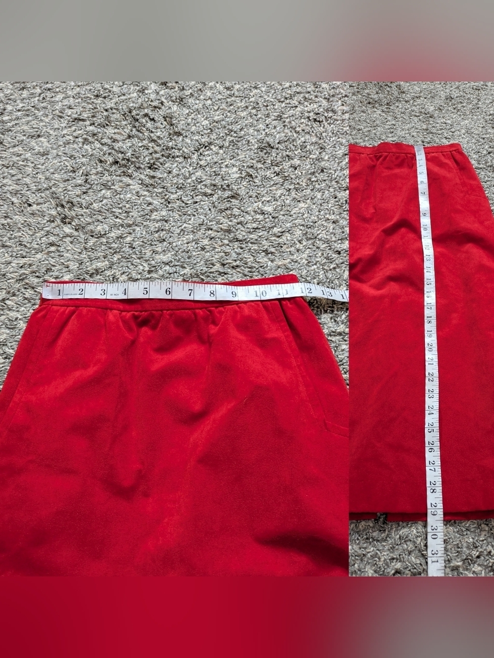 Vintage King James Red Faux Suede Bolero Jacket & Skirt Set XS/S - Picture 14 of 14